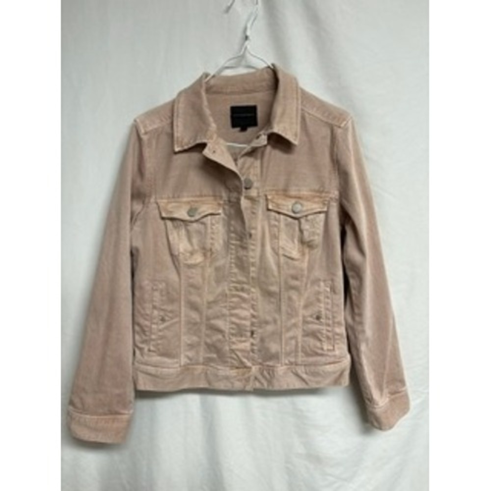 Liverpool Los Angeles Womens Blush Pink Denim Jacket Small Stretch Jean Jacket